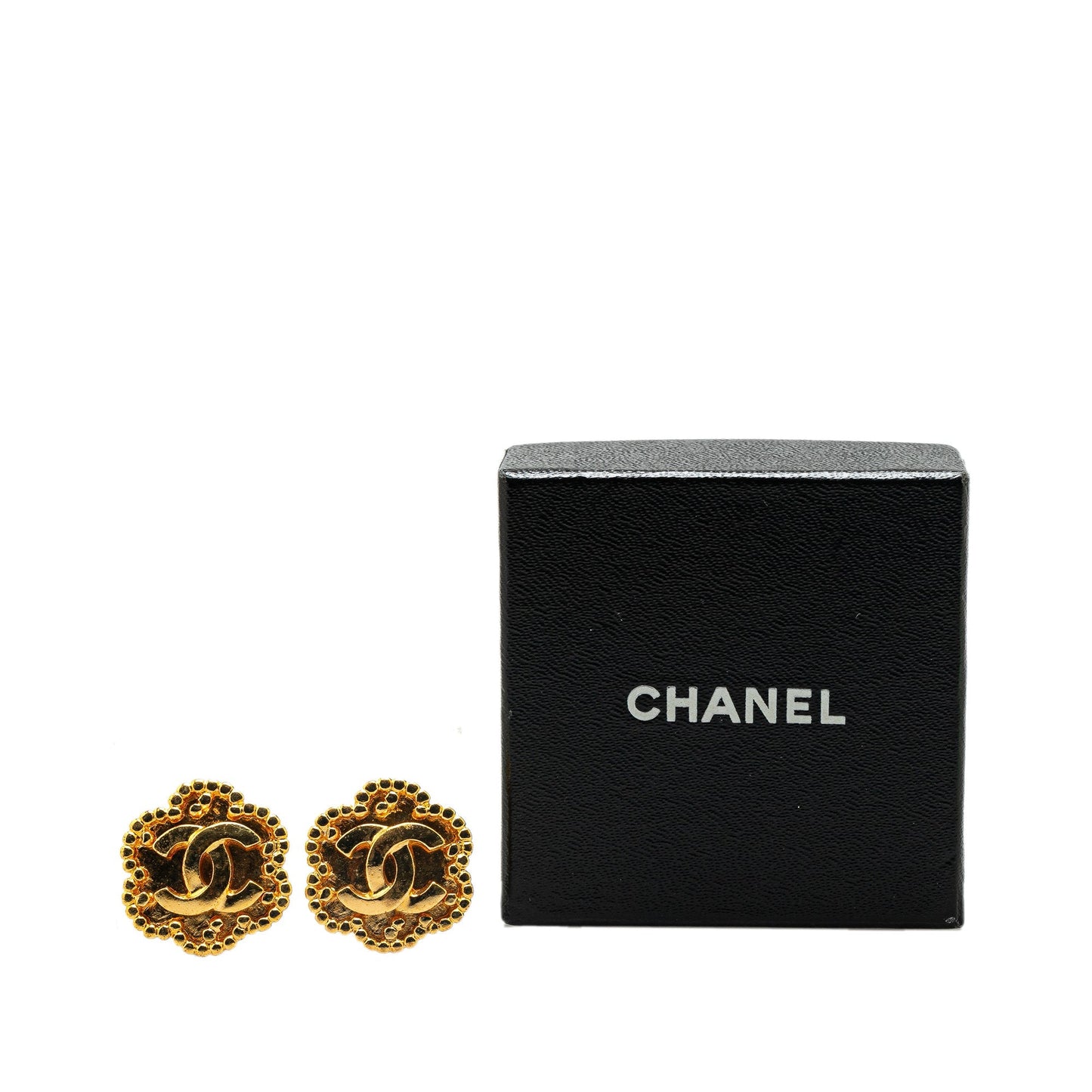 Chanel Gold Plated CC Clip On Earrings Gold