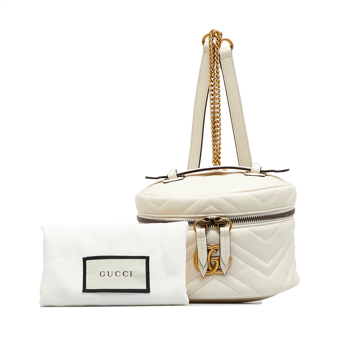 Gucci Mini GG Marmont Matelasse Backpack White