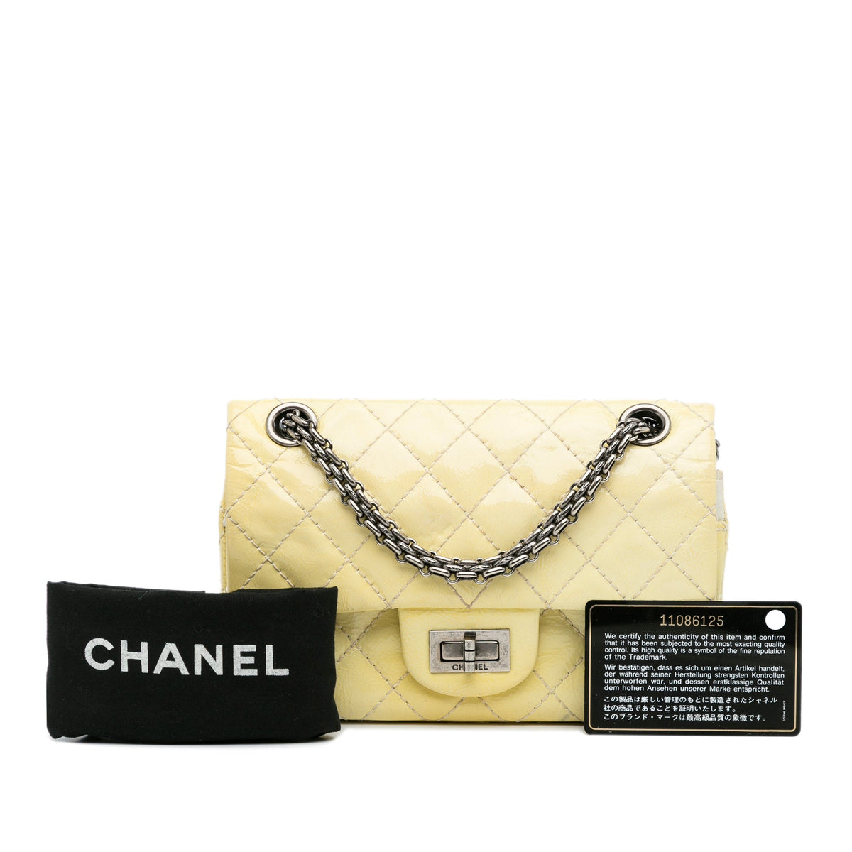Chanel Mini Reissue 2.55 Patent Double Flap Yellow
