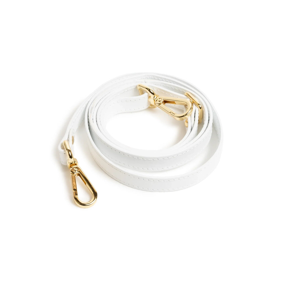 Stripes Mini Shopping Bag in Ivory and White Nappa Leather