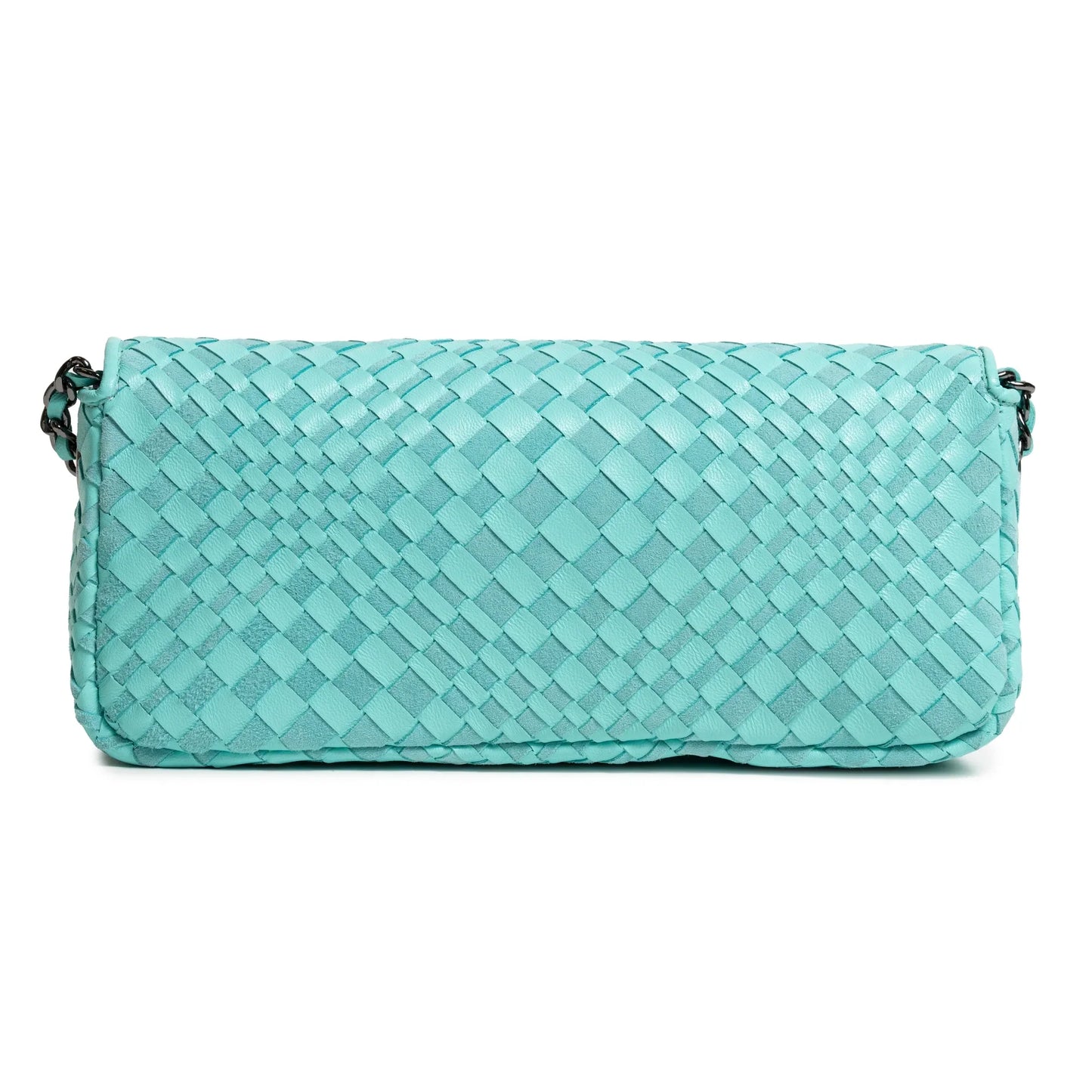 Long Chicca Women Intrecciato Leather Bag in Twinkletif Nappa and Suede
