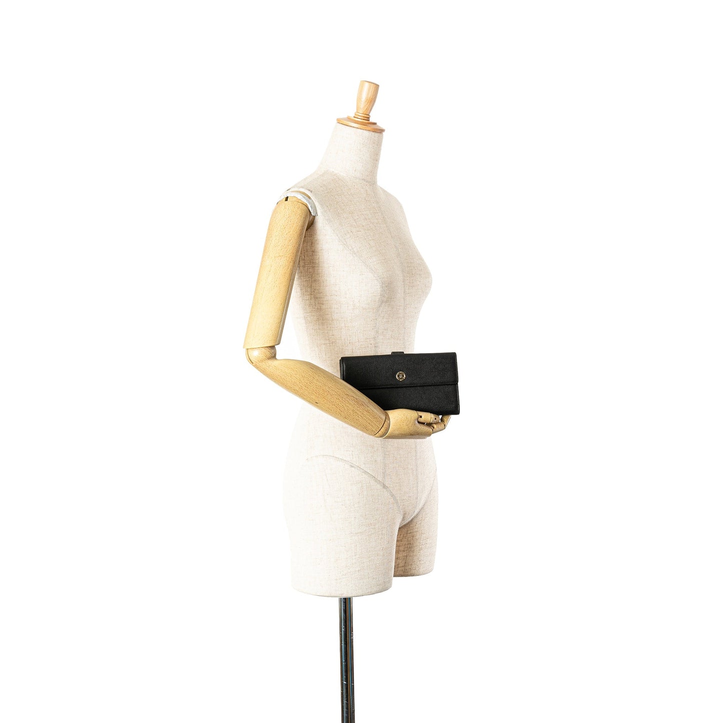 Chanel Calfskin CC Long Wallet Black