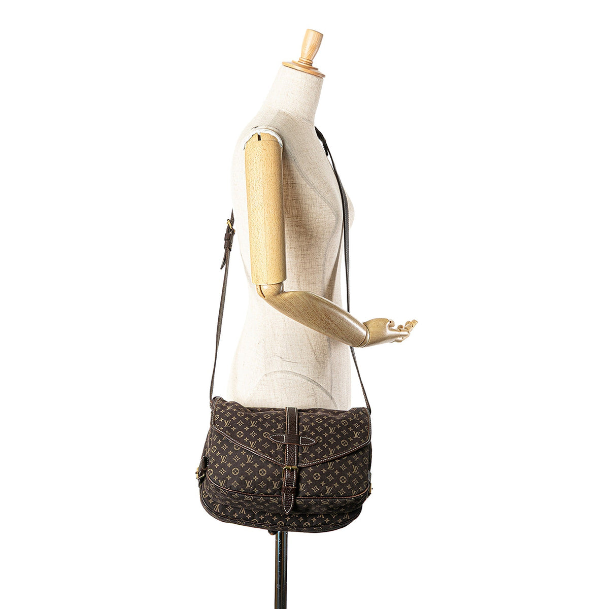 Louis Vuitton Monogram Mini Lin Saumur 30 Brown