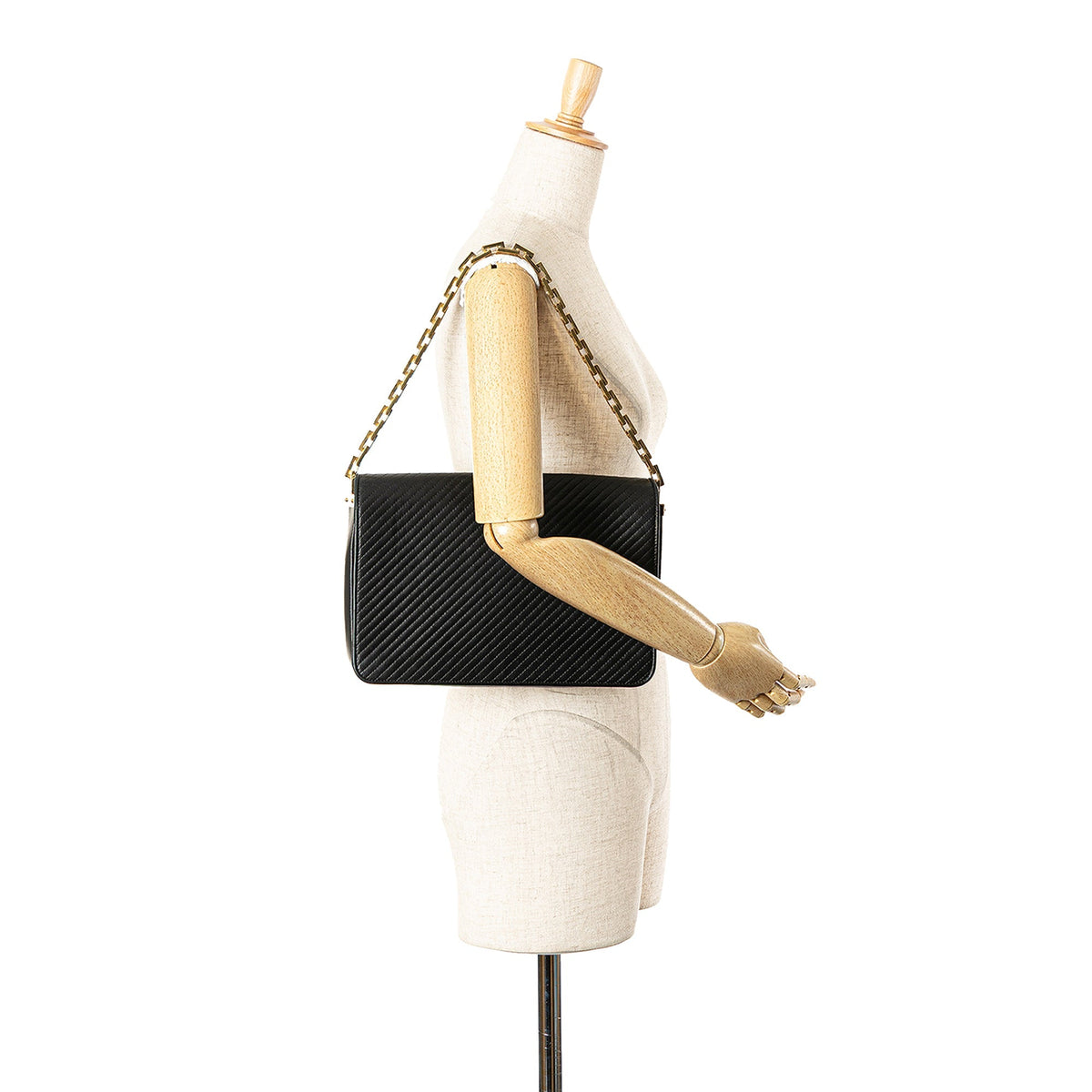 Saint Laurent Quilted Lambskin Babylone Flap Shoulder Bag Black