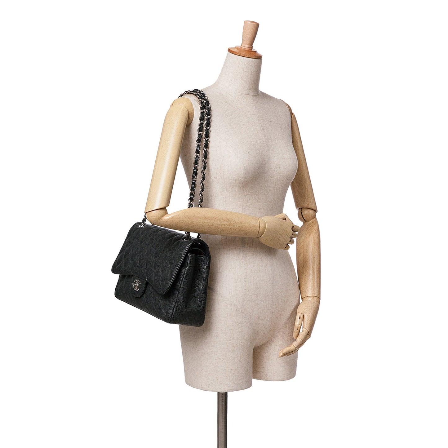 Chanel Jumbo Classic Caviar Double Flap Black