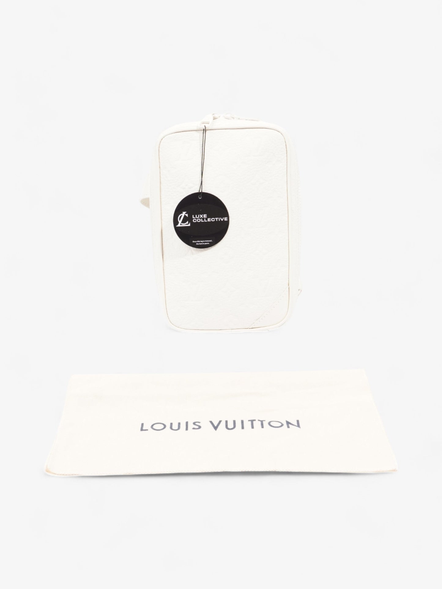 Louis Vuitton Utility Side Bag White Empreinte Leather