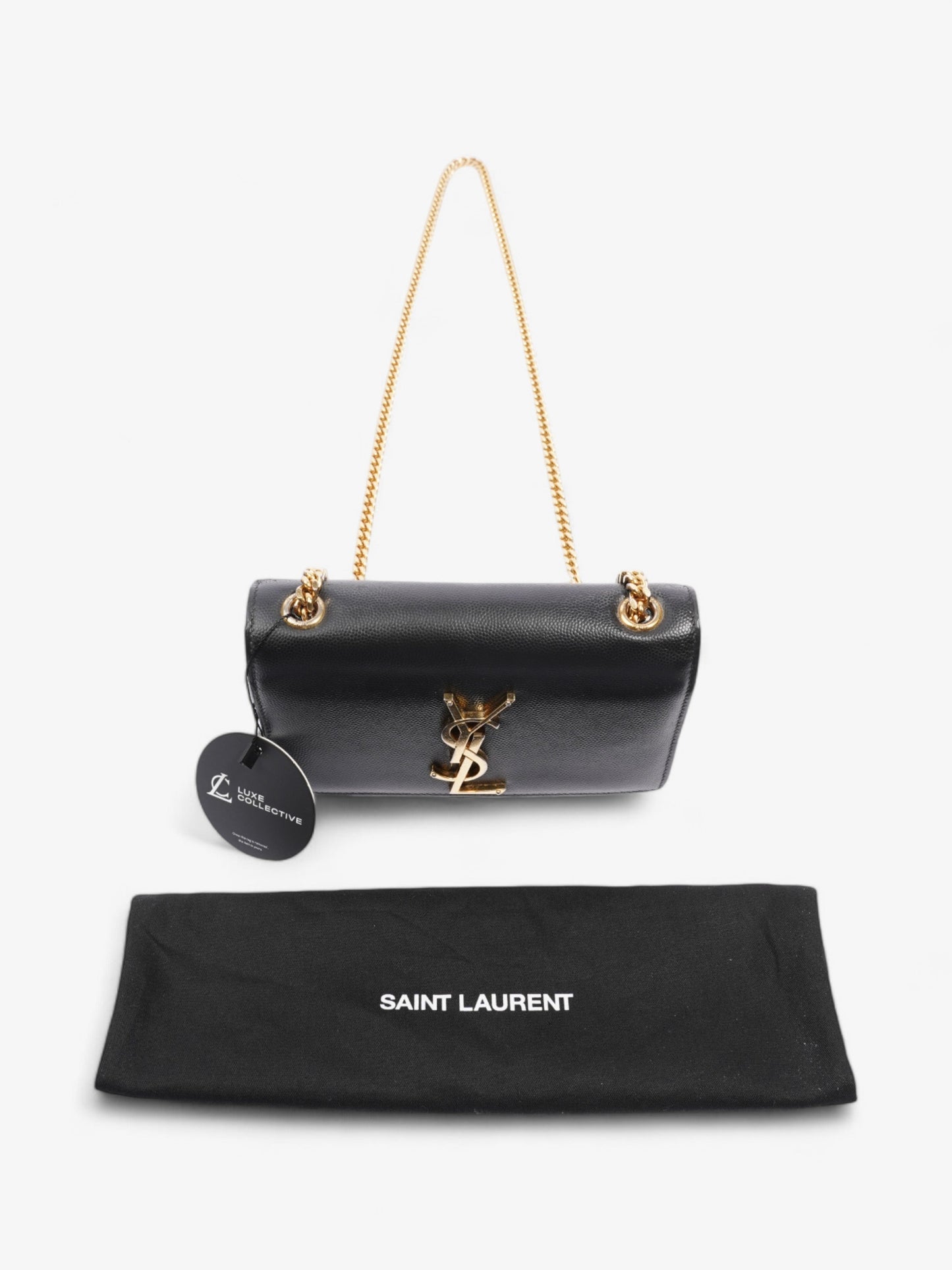 Saint Laurent Kate Black Grained Leather Small