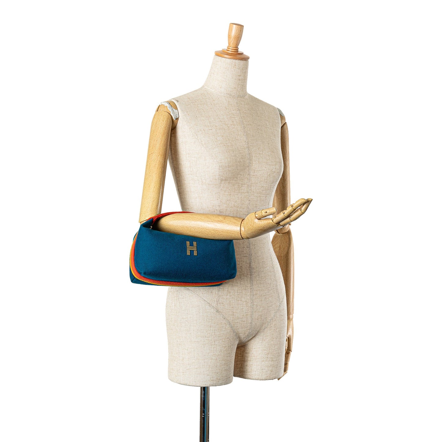 Hermès Small Toile Bride A Brac Blue