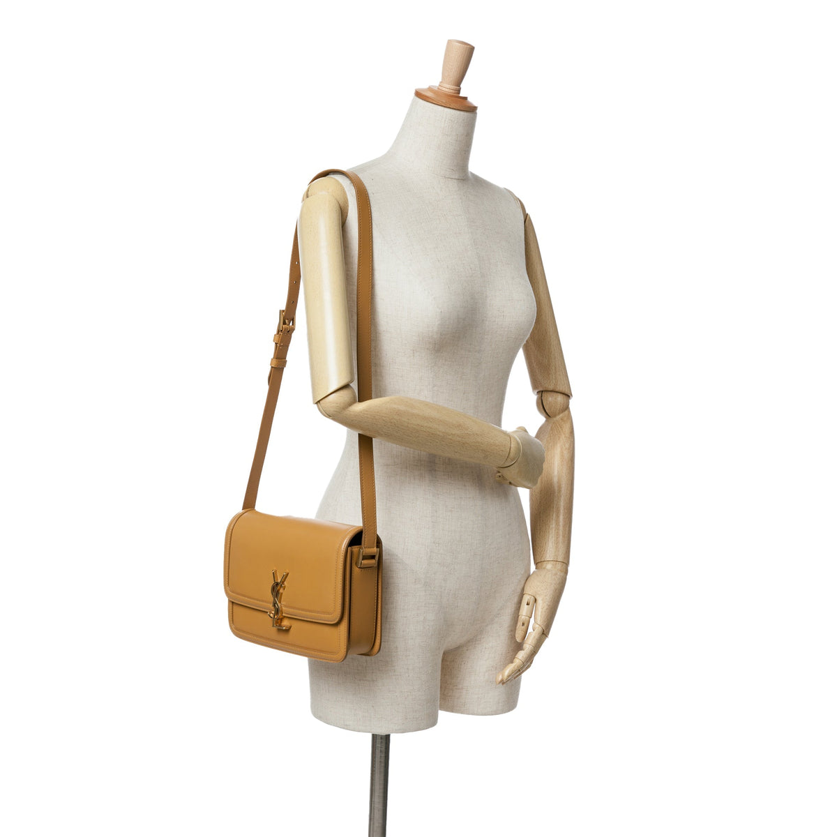 Saint Laurent Medium Leather Solferino Satchel In Box Brown