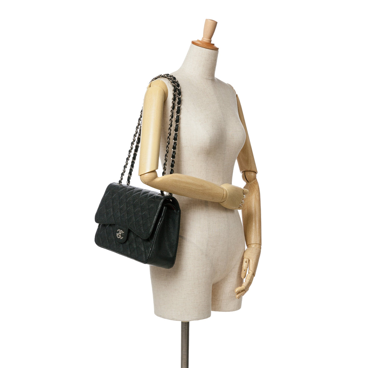 Chanel Jumbo Classic Caviar Double Flap Black