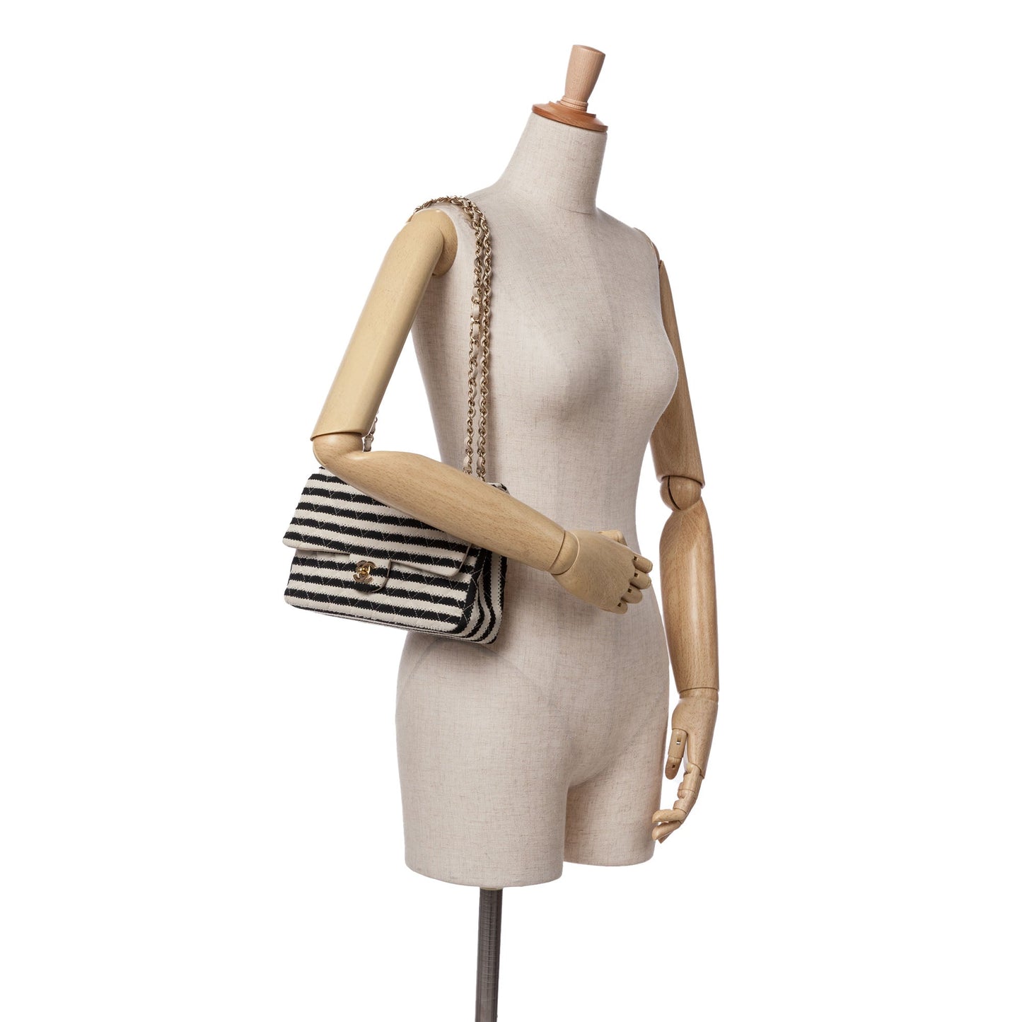 Chanel Medium Classic Jersey Coco Sailor Double Flap Black