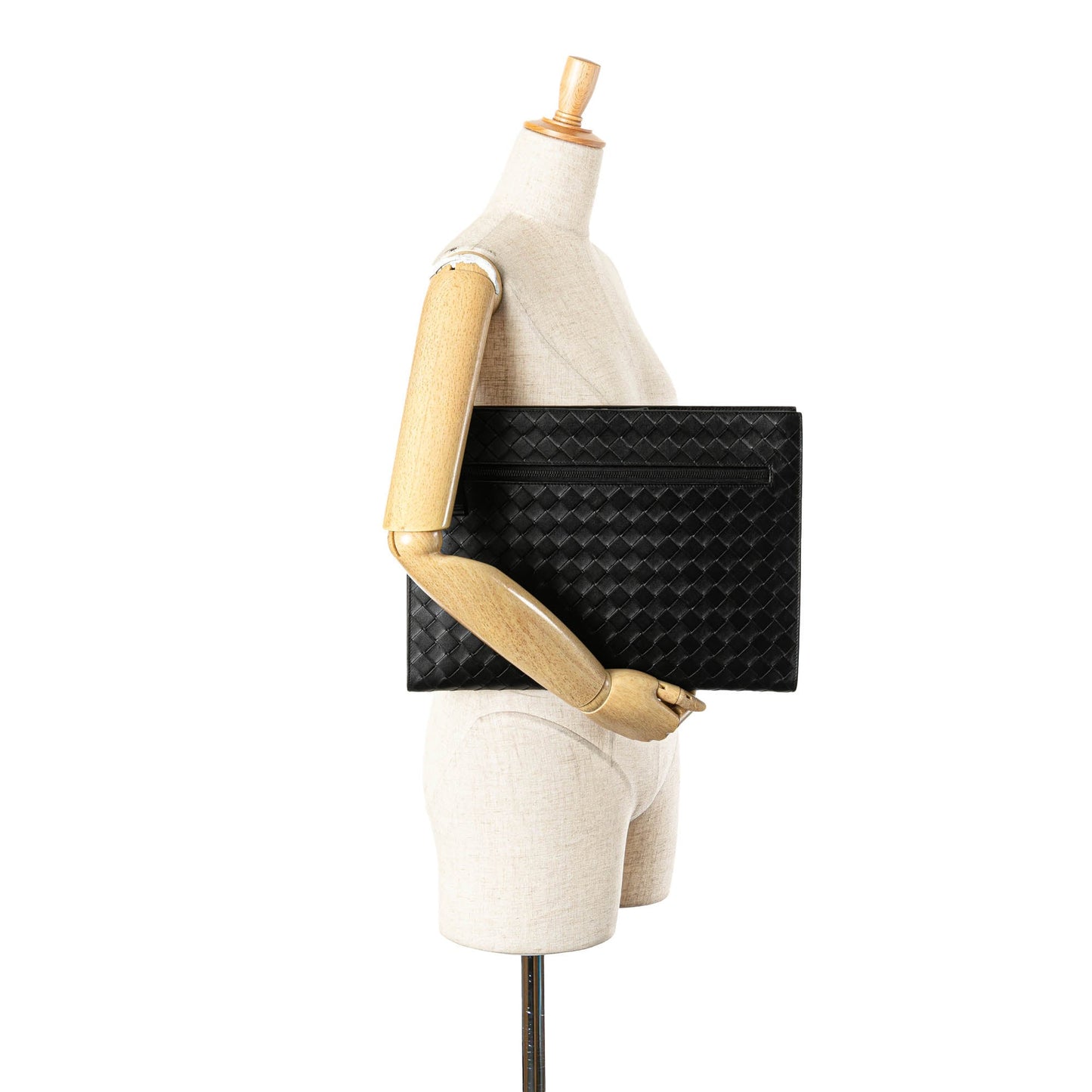 Bottega Veneta Medium Calfskin Intrecciato Document Case Black