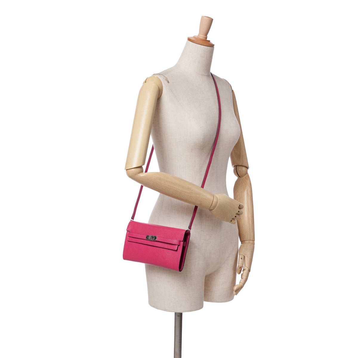 Hermès Chevre Mysore Kelly To Go Wallet Pink