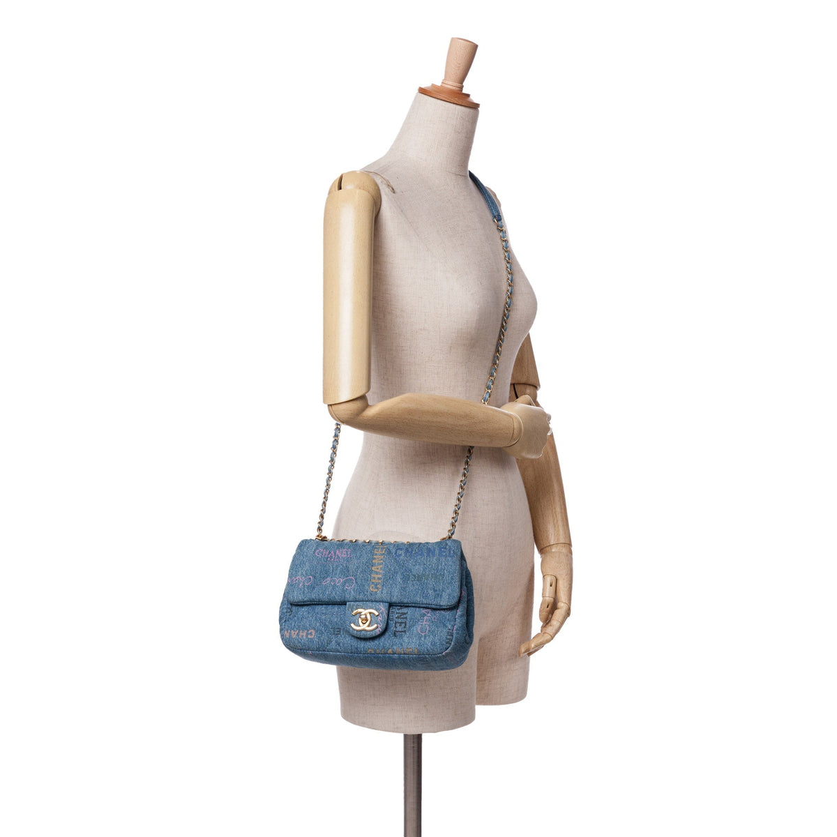 Chanel Mini Rectangular Denim Mood Flap Blue