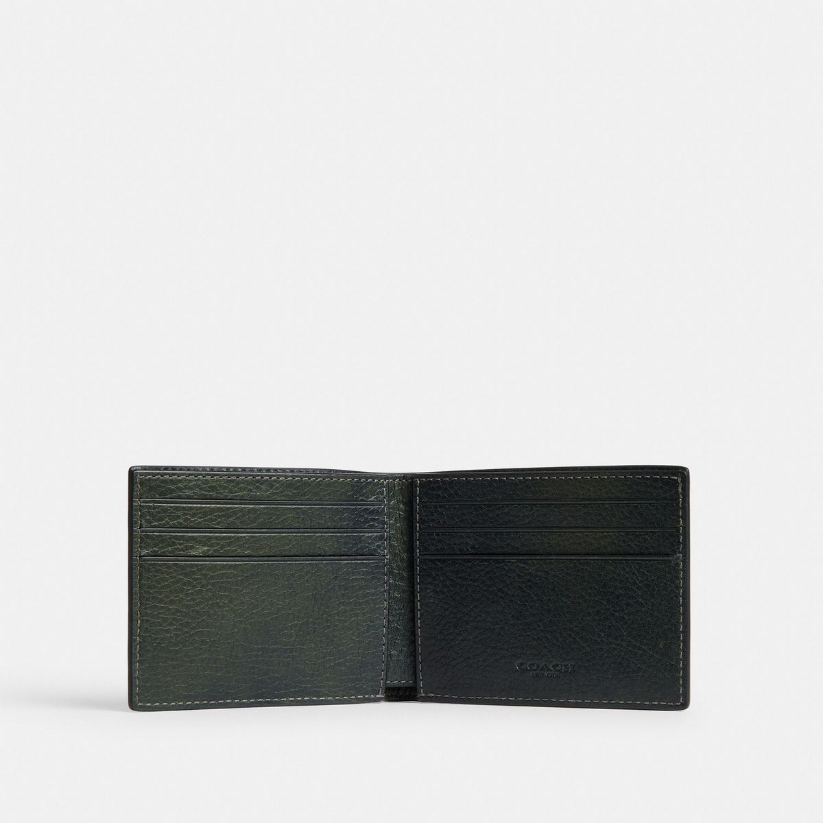 Coach Slim Billfold Wallet (men) - Navy/Green