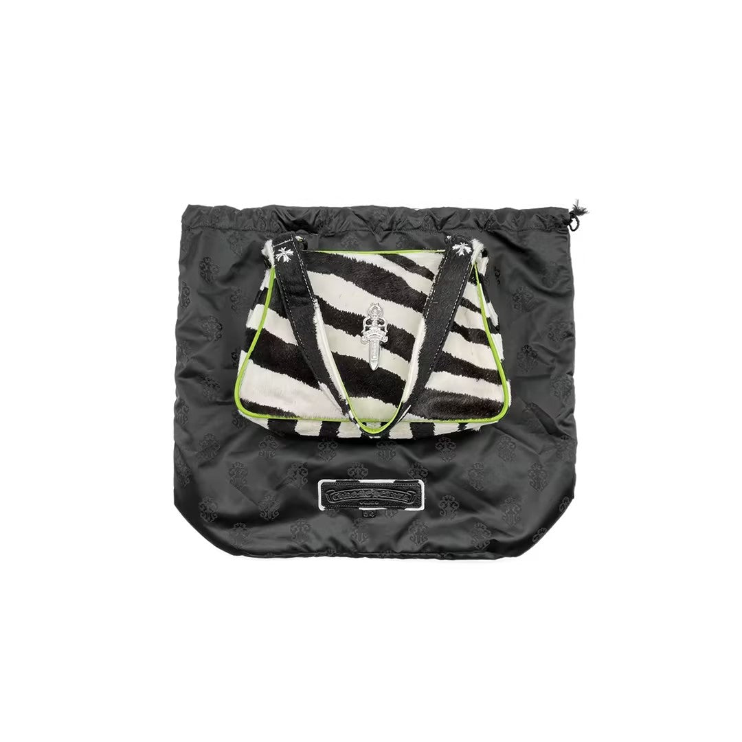 Chrome Hearts Horsehair Zebra Stripe Chicken Nugget Bag