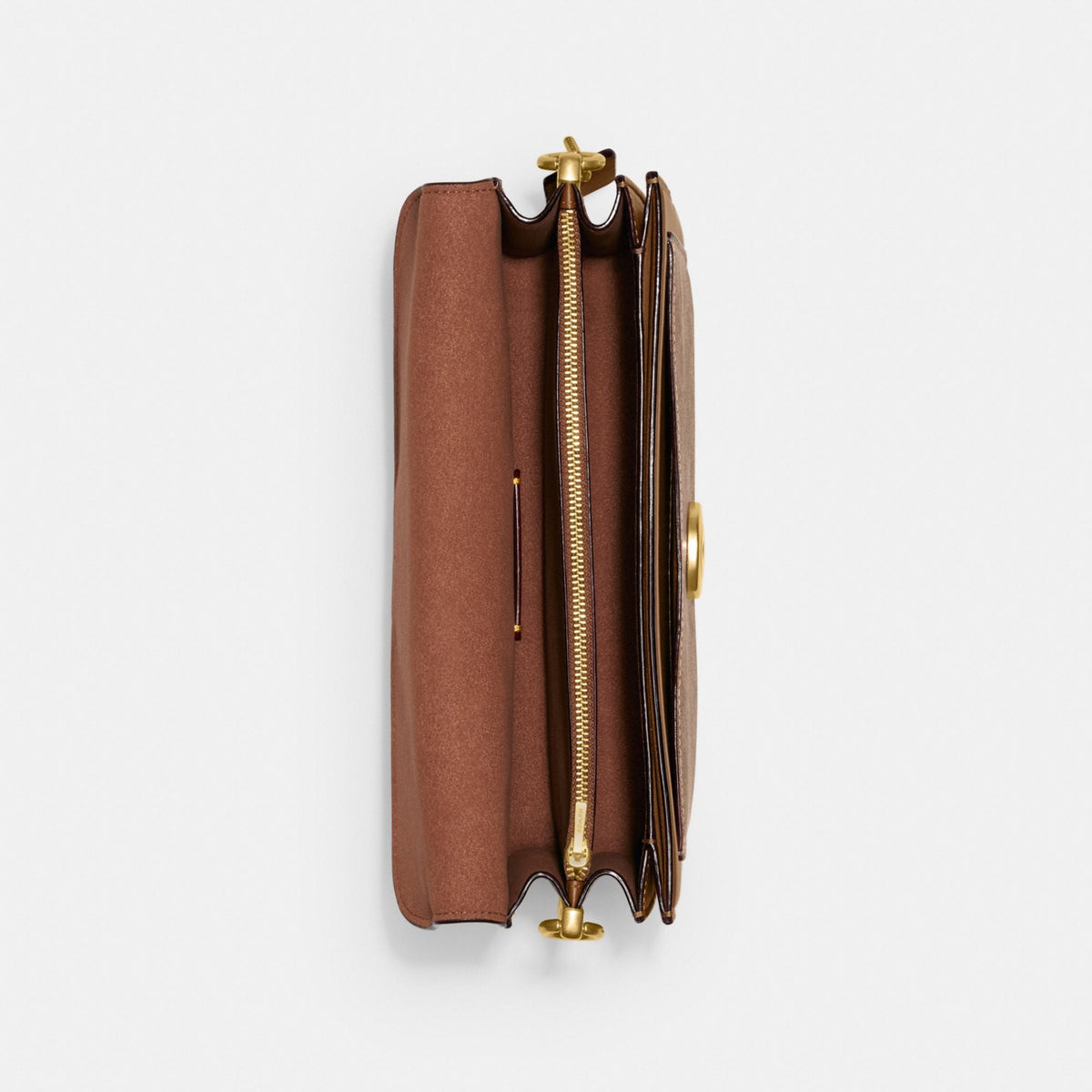 Coach Tabby Shoulder Bag 26 Signature Canvas - Brass/Tan Brown