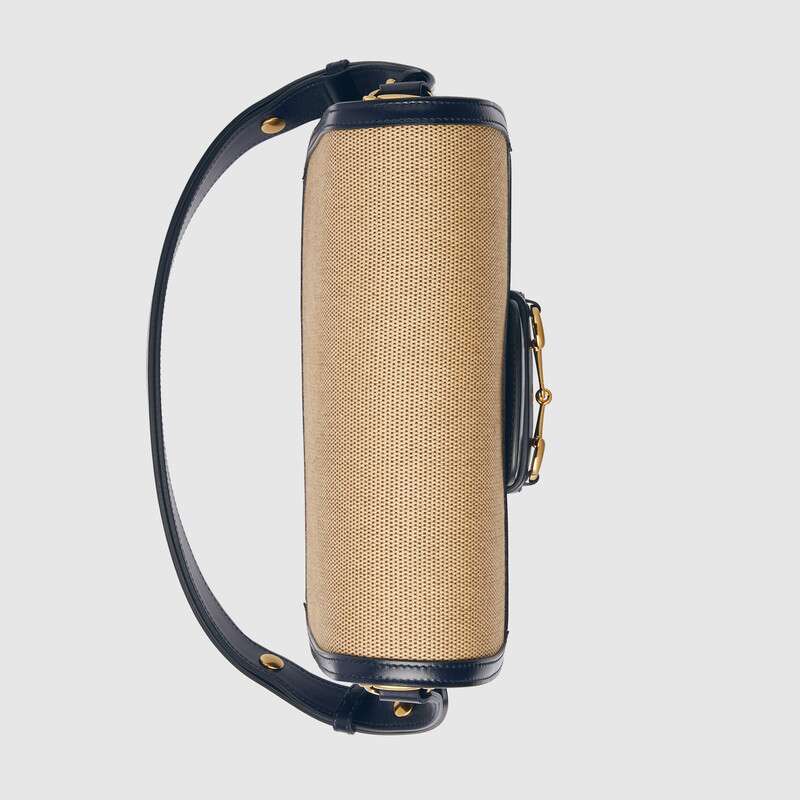Gucci Horsebit 1955 Shoulder Bag Blue Leather