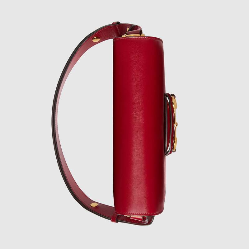 Gucci Horsebit 1955 Shoulder Bag Red Leather