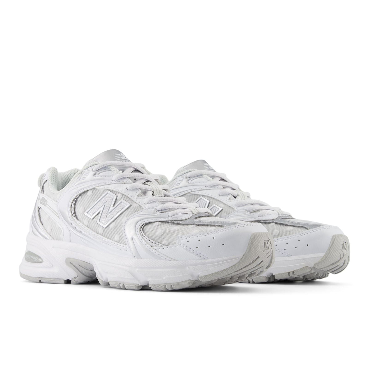 New Balance 530 - White with Silver Metallic
