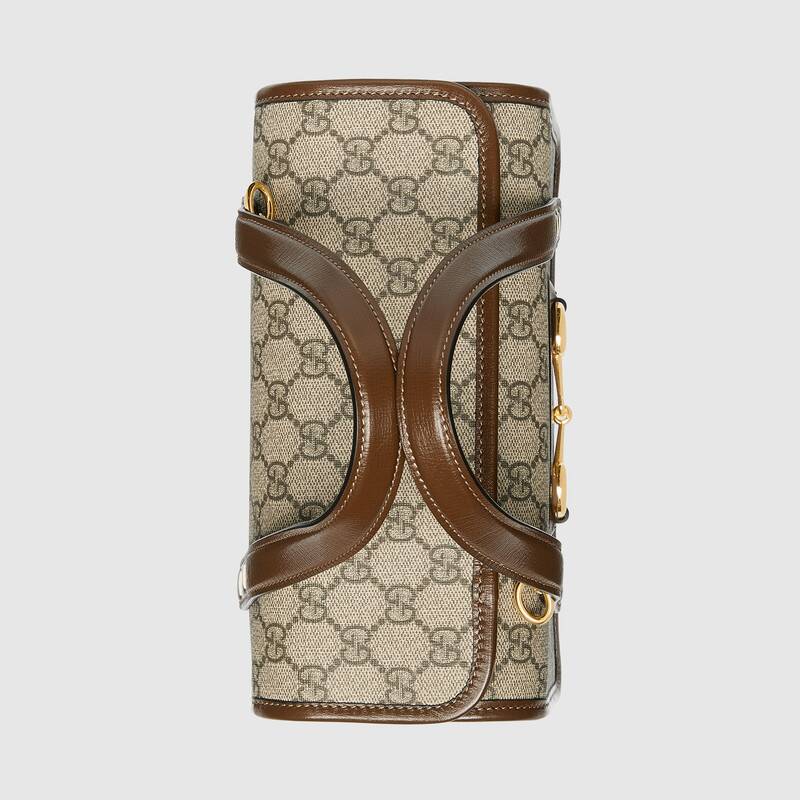 Gucci Horsebit 1955 Mini Top Handle Bag Brown Leather