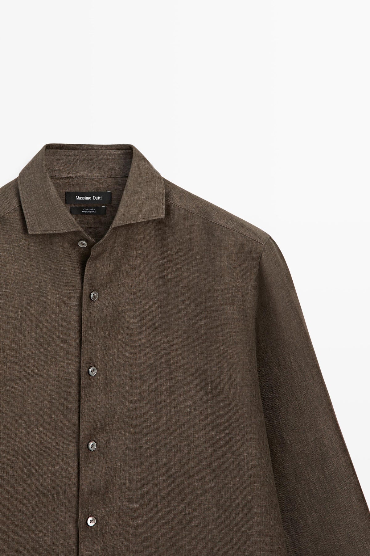 Massimo Dutti Linen Shirt - Brown