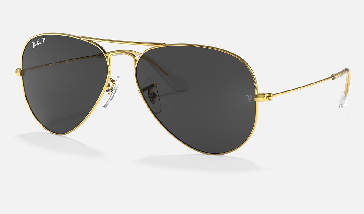 Ray-Ban Aviator Classic - Polished Gold / Black Polarized