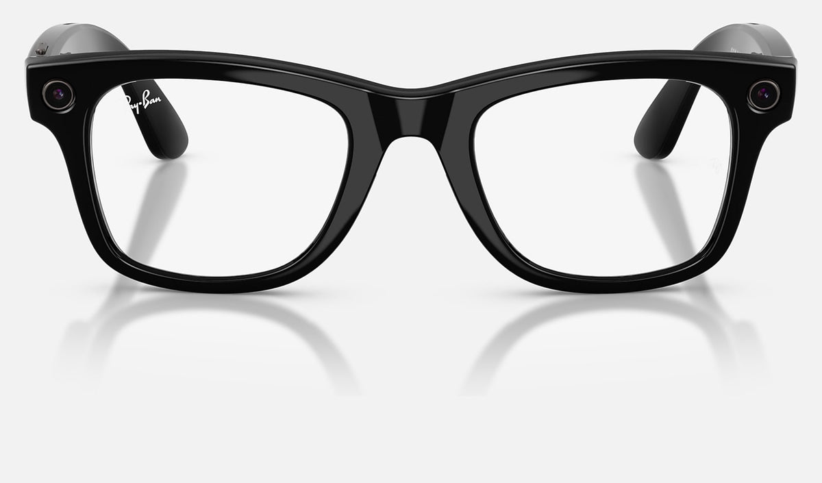 Ray-Ban Meta Wayfarer (smart glasses) - Shiny Black / Clear to Graphite Green