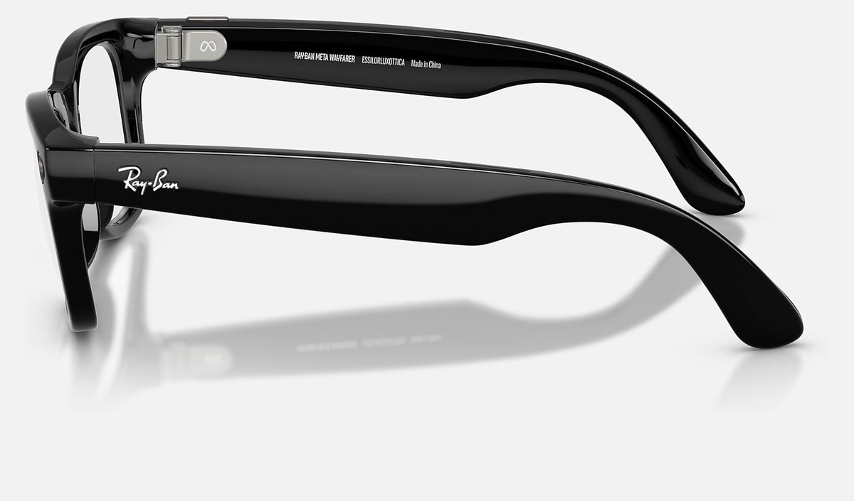 Ray-Ban Meta Wayfarer (smart glasses) - Shiny Black / Clear to Graphite Green