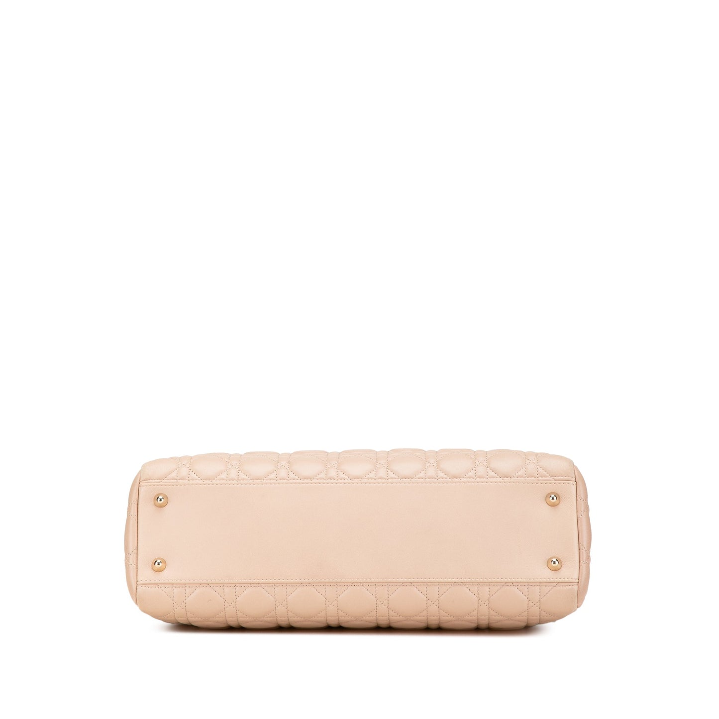 Dior Medium Lambskin Cannage Soft Zipped Shopping Tote Pink