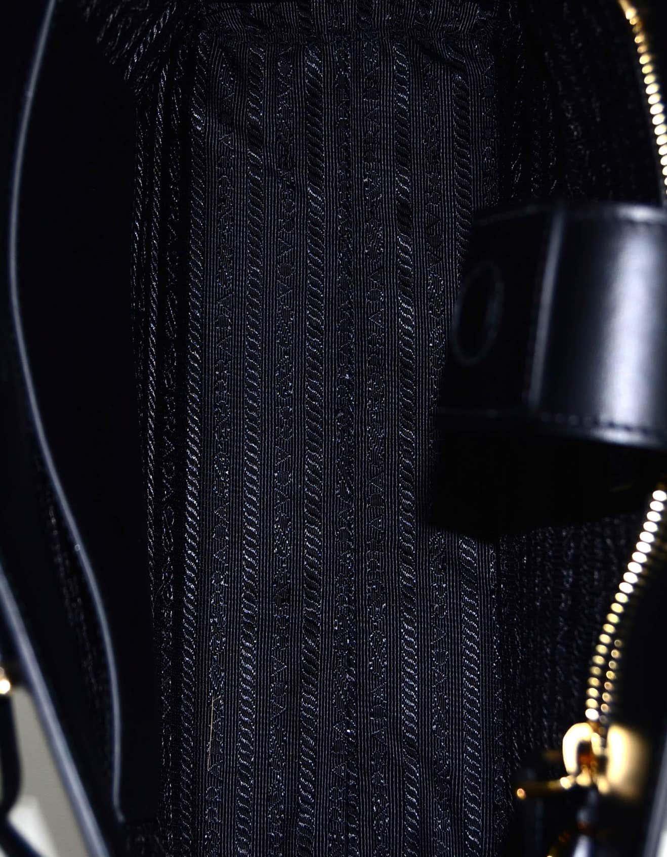 Prada Black Saffiano Mini Top Handle Bag