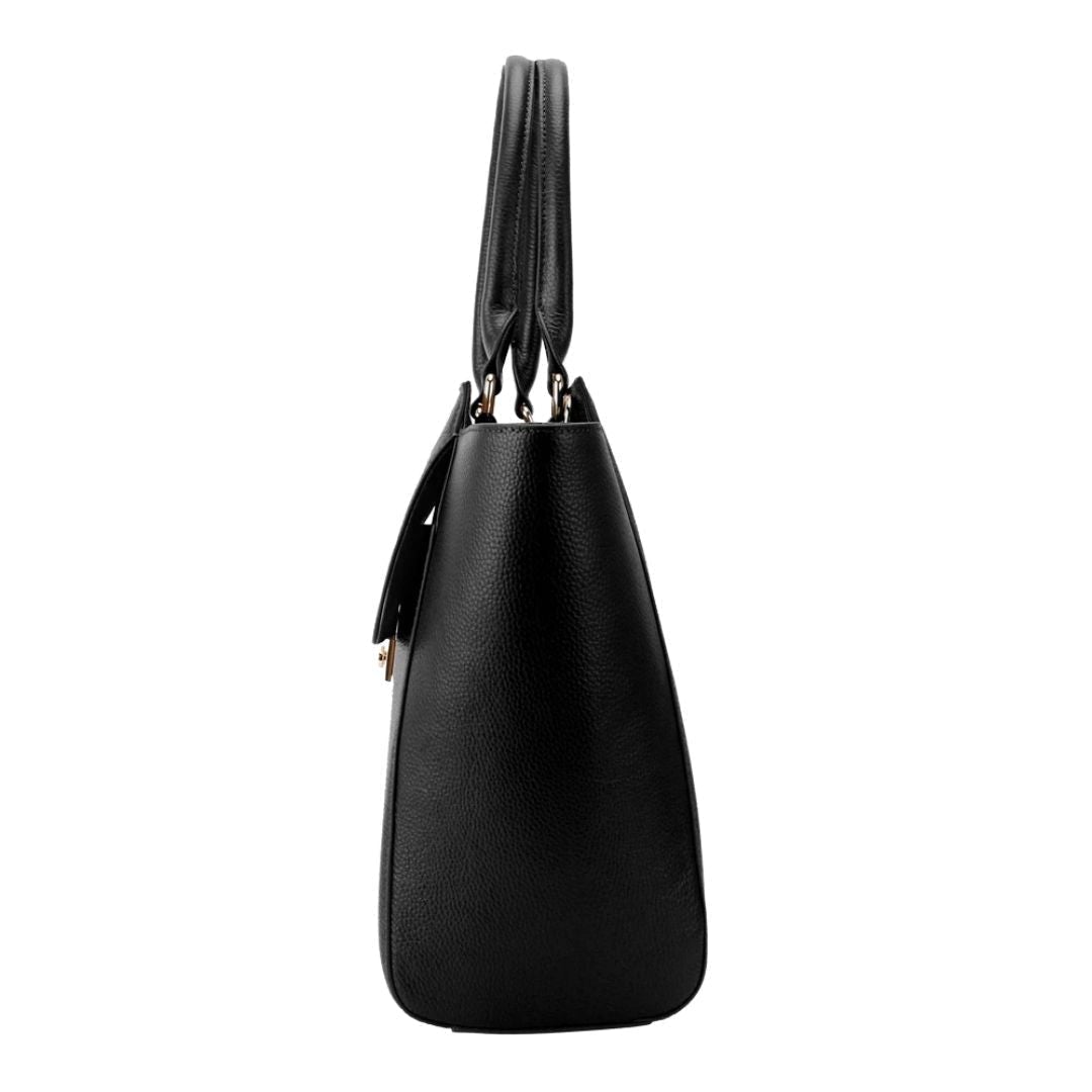 14" DANIELLE Designer Laptop Handbag | PEBBLE LEATHER | CHAMPAGNE GOLD | PRE ORDER - LATE JUNE DELIVERY
