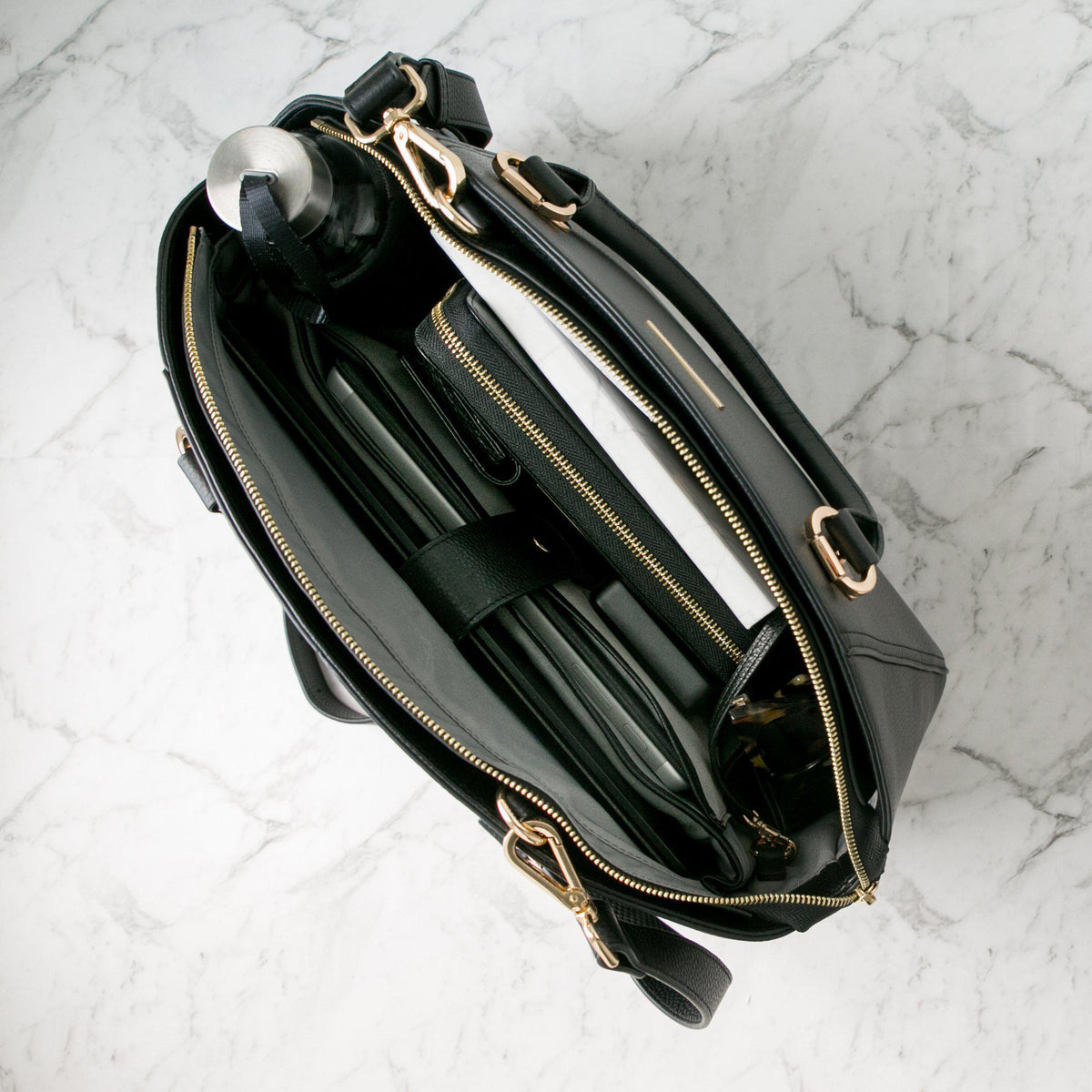 14" DANIELLE Designer Laptop Handbag | PEBBLE LEATHER | CHAMPAGNE GOLD | PRE ORDER - LATE JUNE DELIVERY