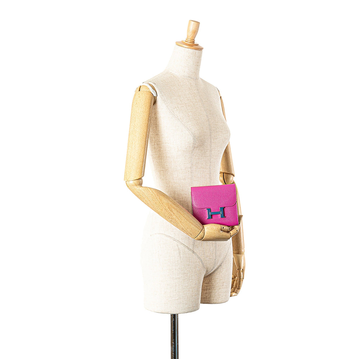 Hermès Epsom Constance Compact Wallet Pink