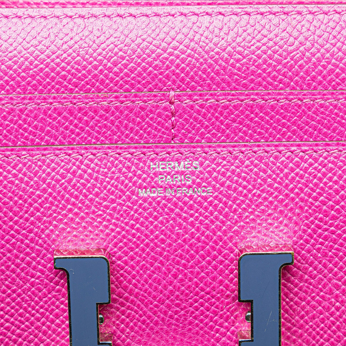 Hermès Epsom Constance Compact Wallet Pink