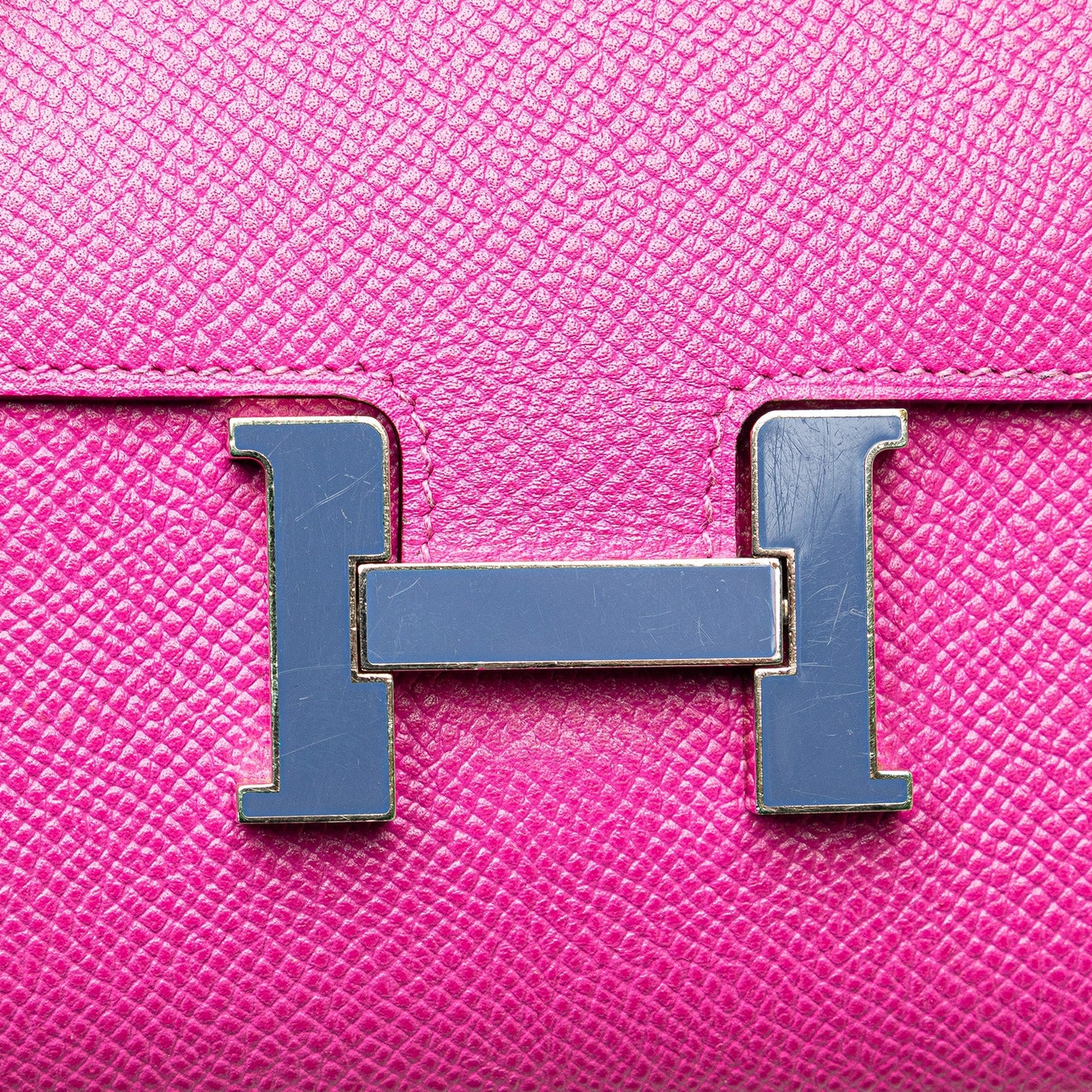Hermès Epsom Constance Compact Wallet Pink