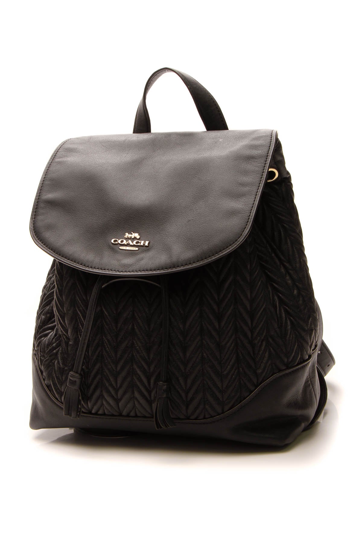 Coach Elle Quilted Backpack Black