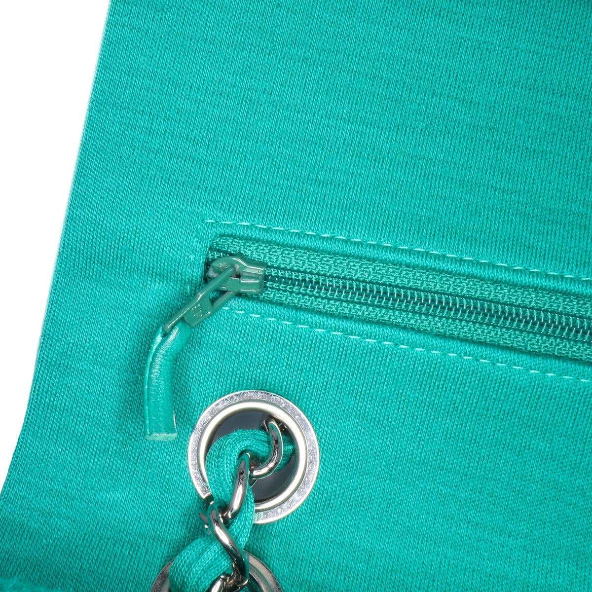 Chanel Medium Classic Jersey Double Flap Green