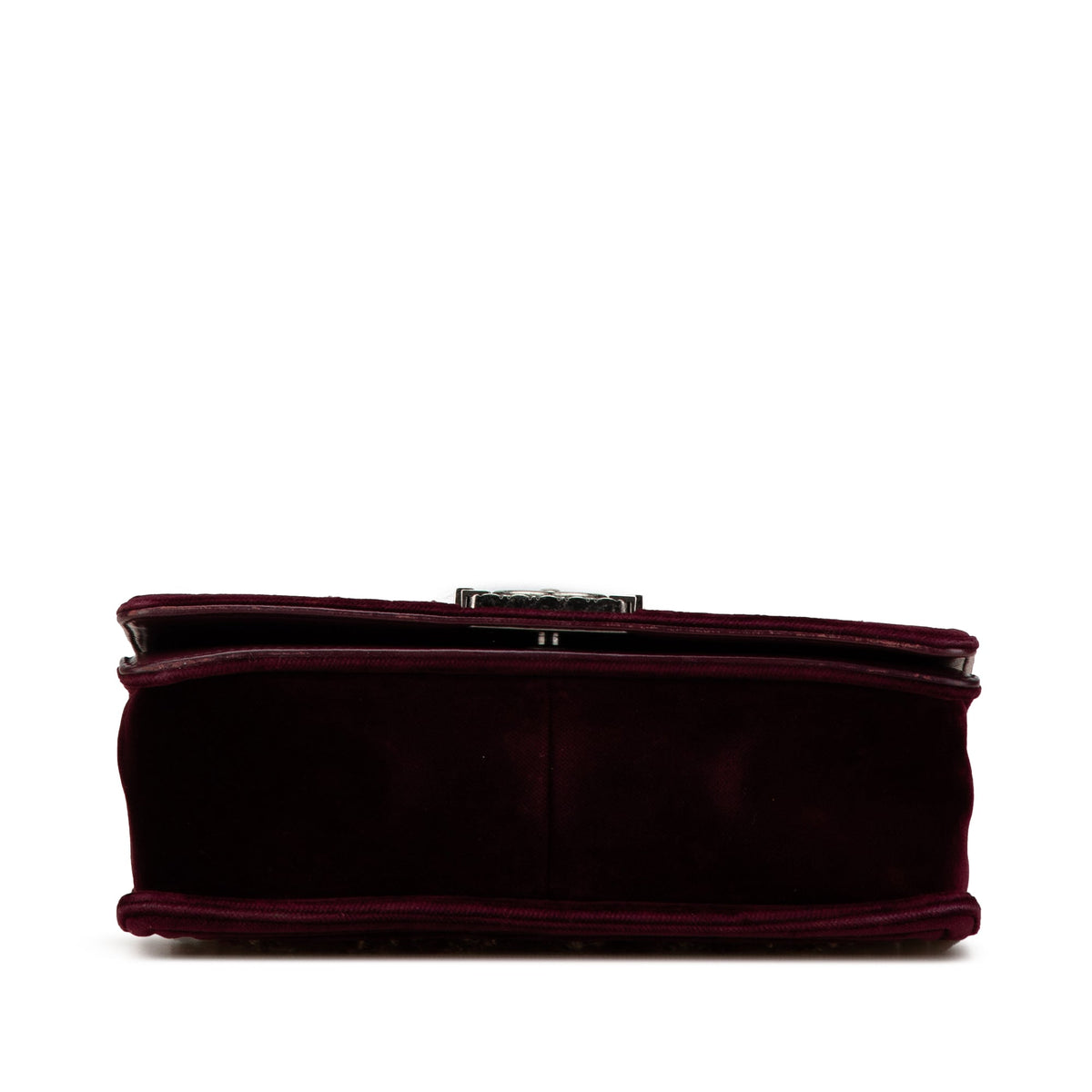 Chanel Medium Velvet and Tweed Boy Flap Red