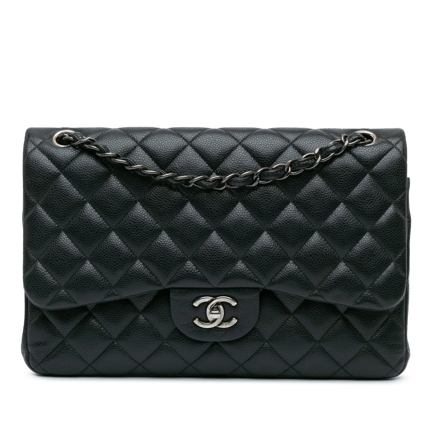 Chanel Jumbo Classic Caviar Double Flap Black