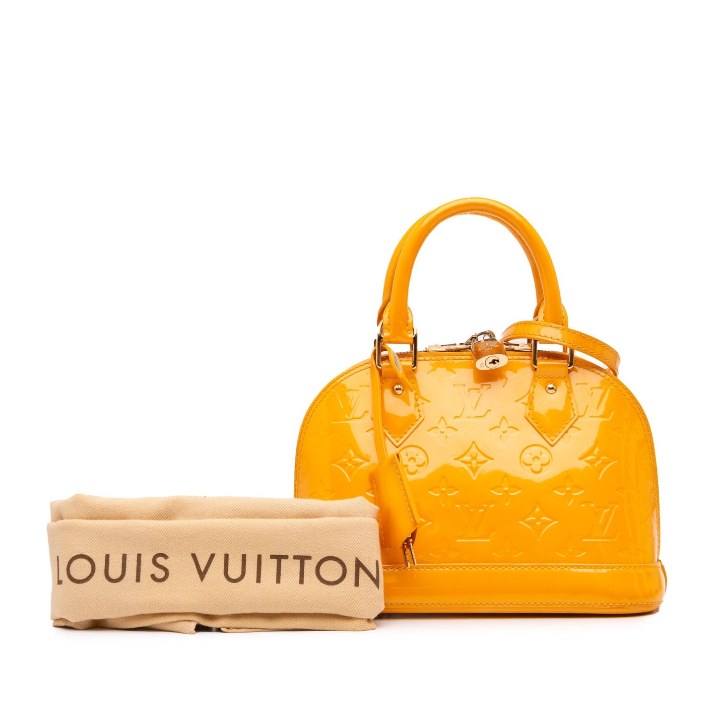 Louis Vuitton Monogram Vernis Alma BB Yellow