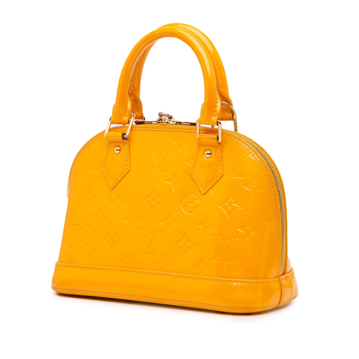 Louis Vuitton Monogram Vernis Alma BB Yellow