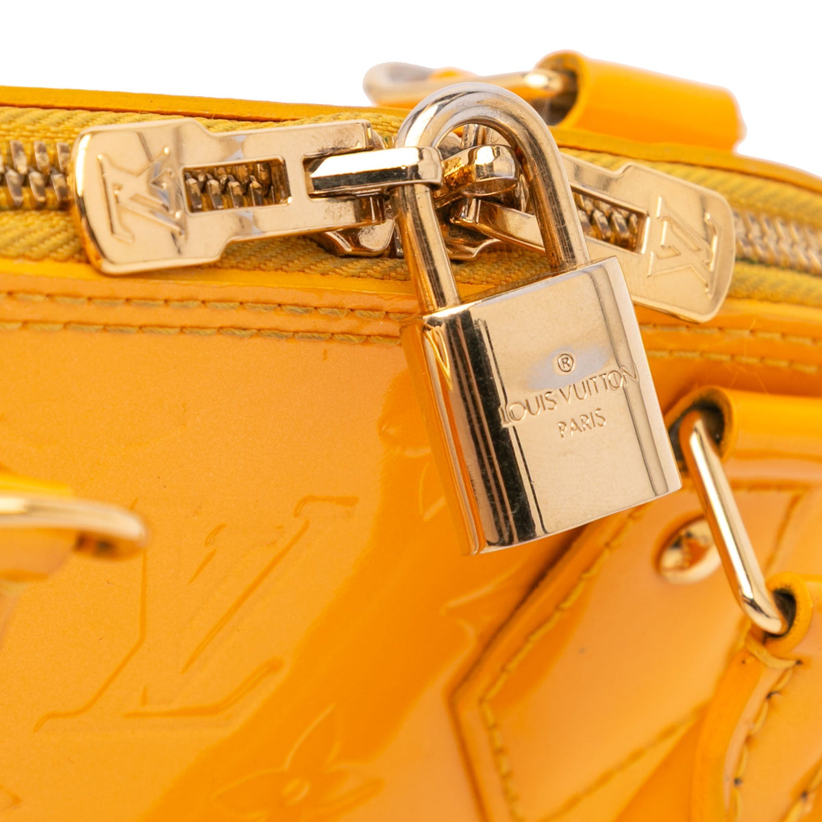 Louis Vuitton Monogram Vernis Alma BB Yellow