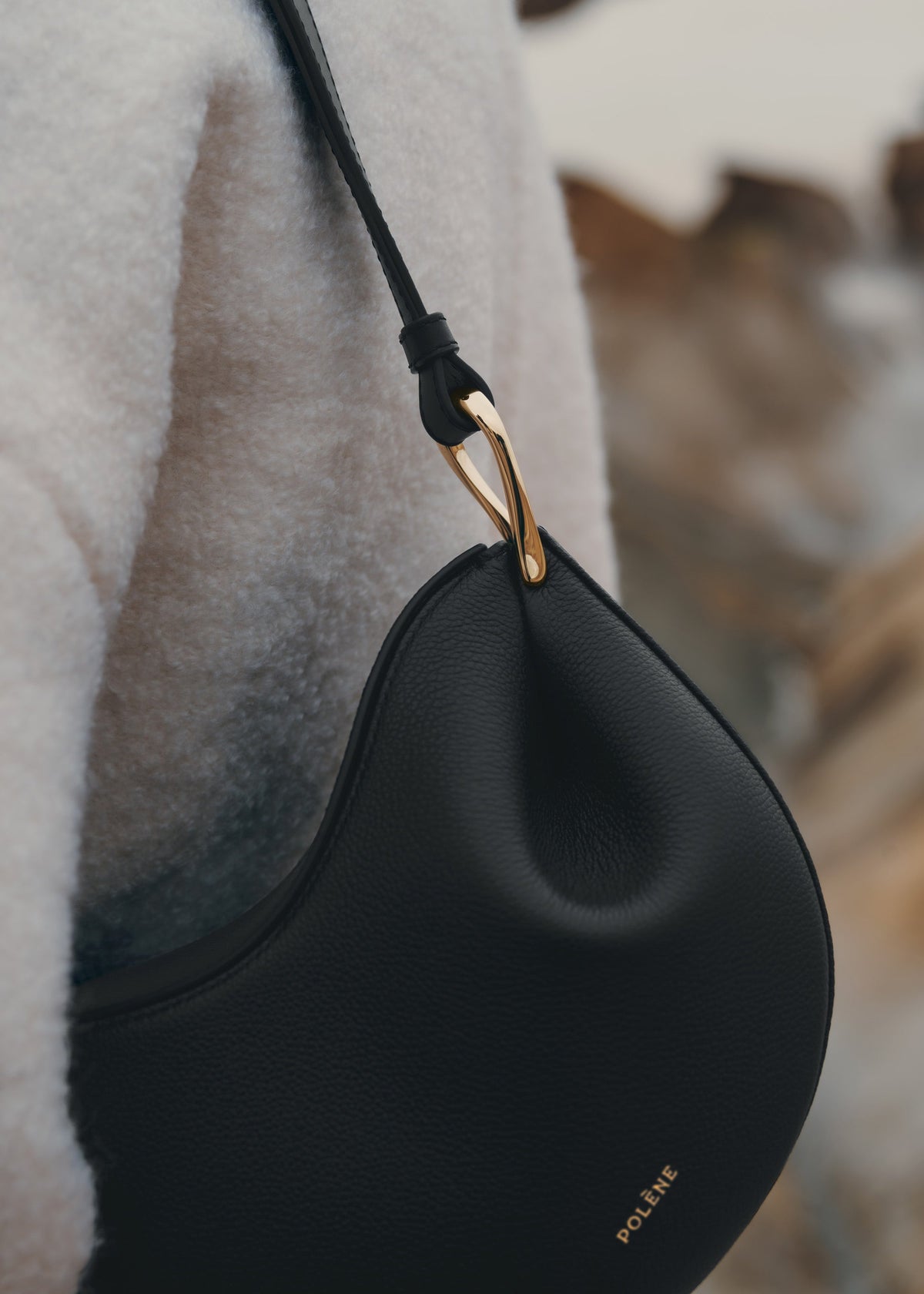 Polène Tonca Bag - Textured Black