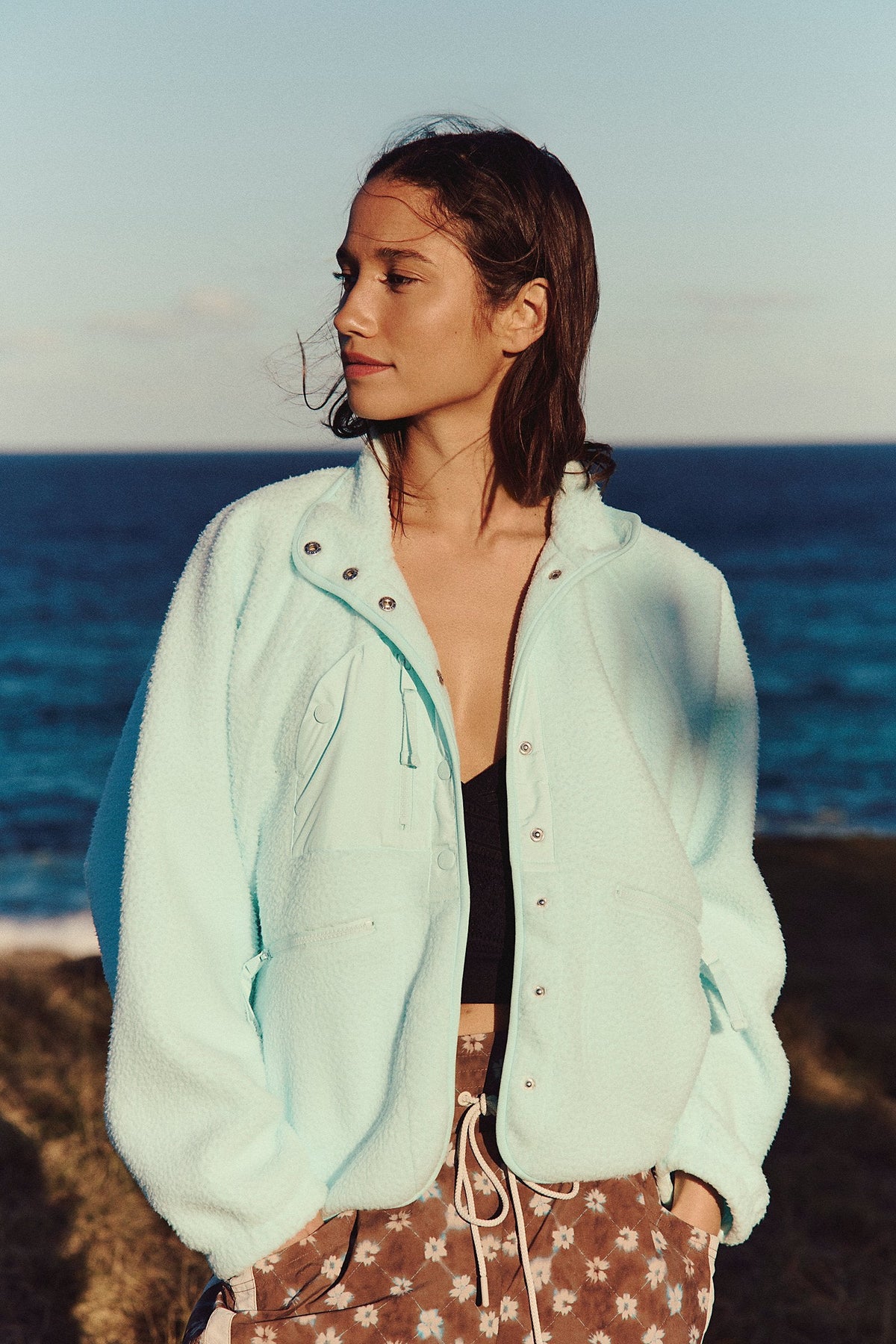 Free People Hit the Slopes Fleece - Frosty Combo