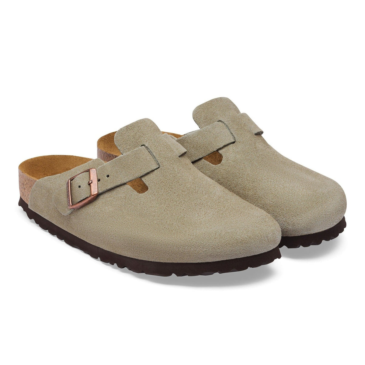 Birkenstock Boston Clog Suede - Taupe