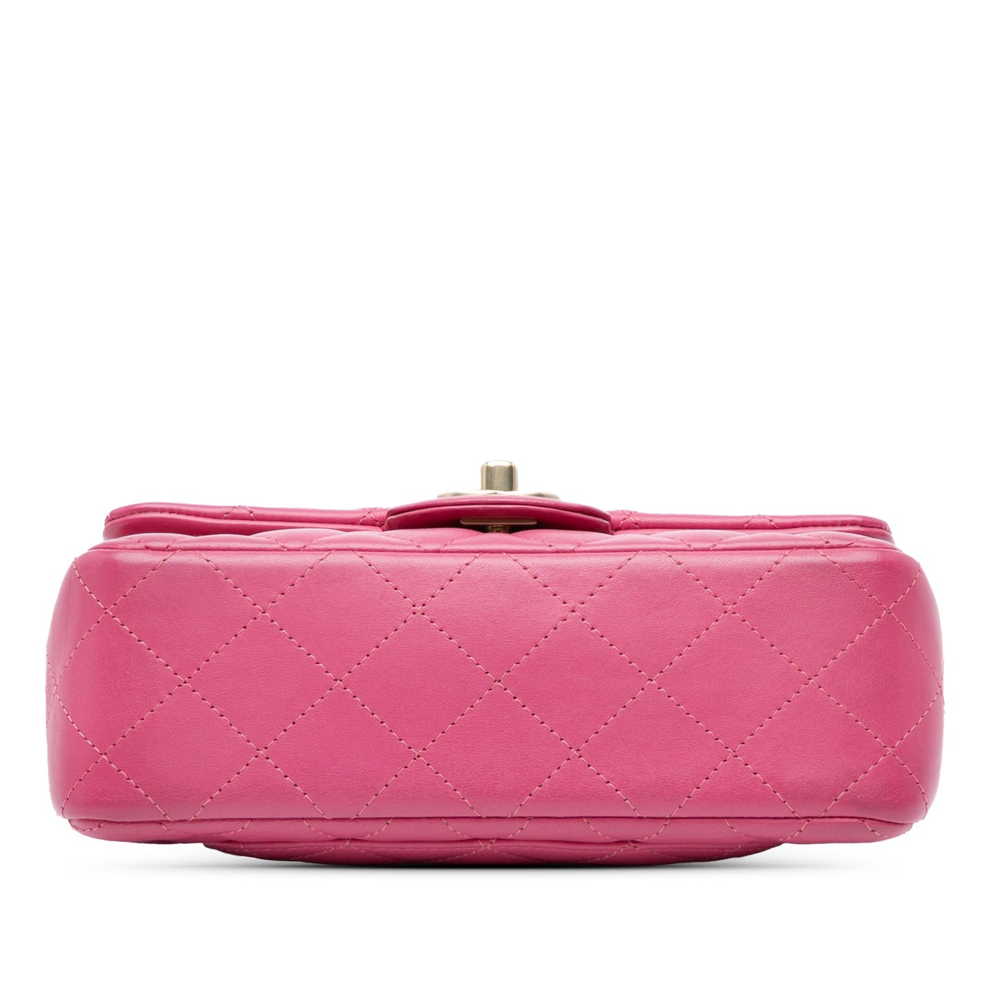 Chanel Mini Rectangular Classic Lambskin Single Flap Pink