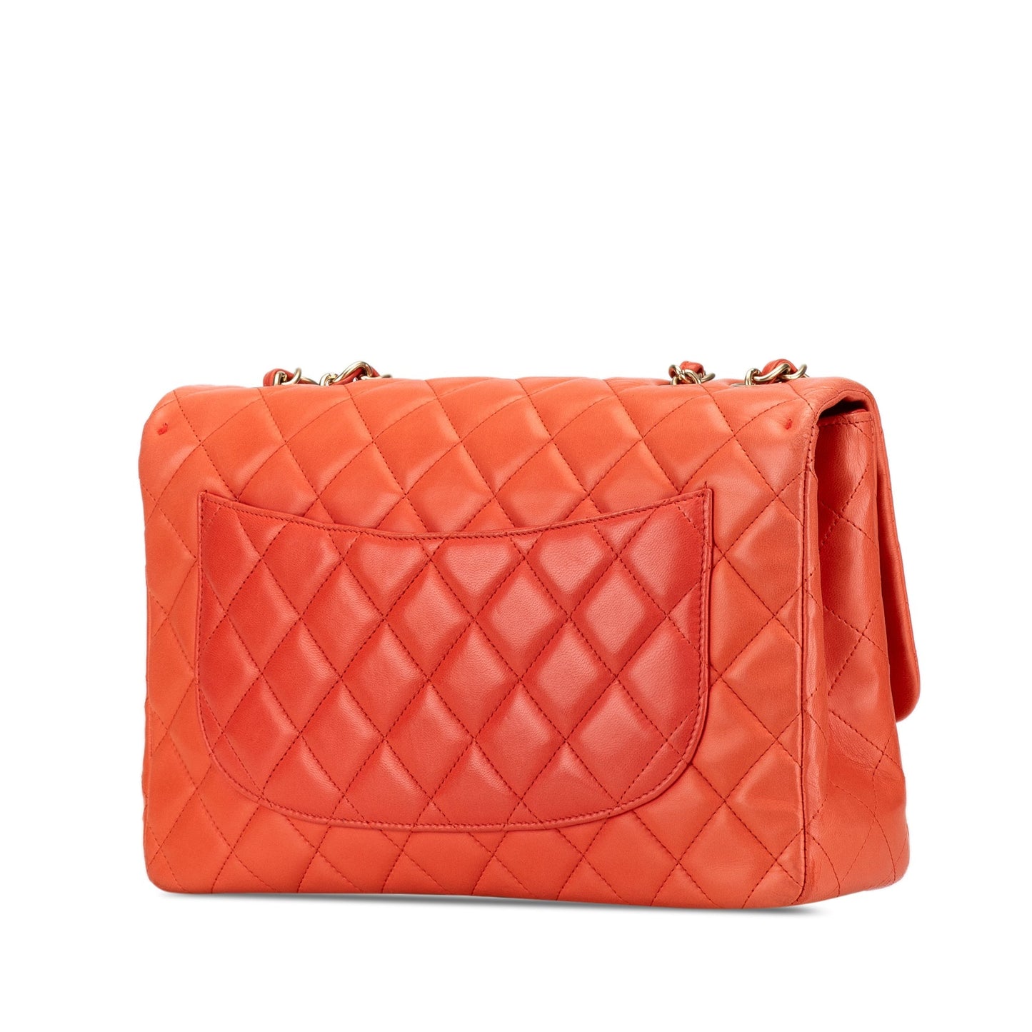 Chanel Jumbo Classic Lambskin Single Flap Orange