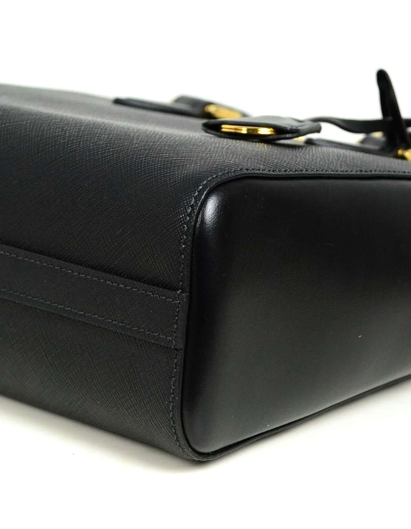 Prada Black Saffiano Mini Top Handle Bag
