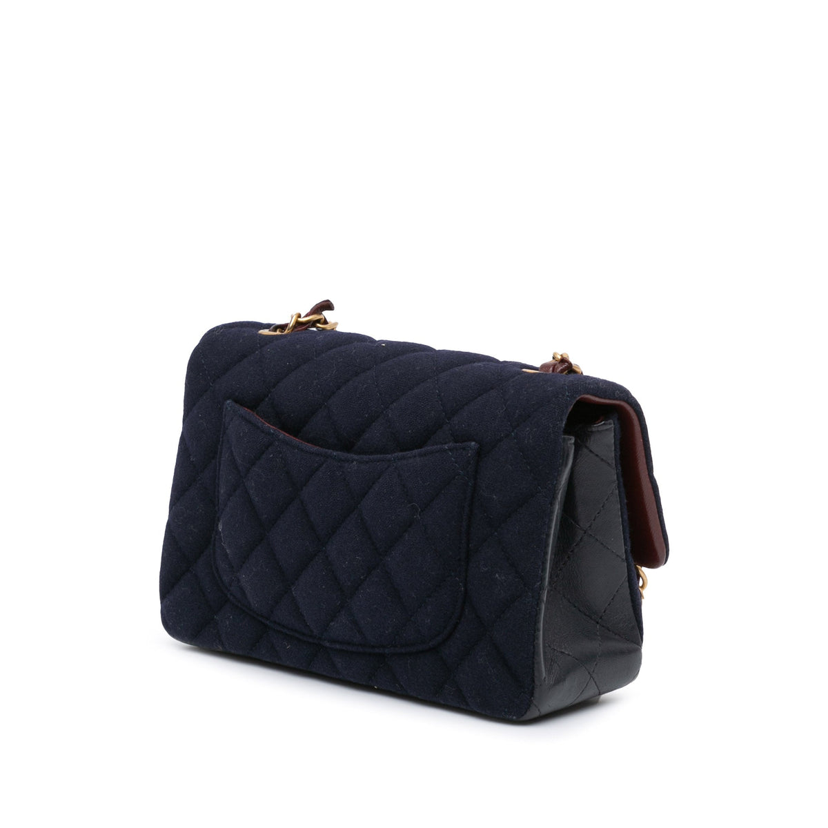 Chanel Mini Rectangular Classic Jersey Sailor Single Flap Blue
